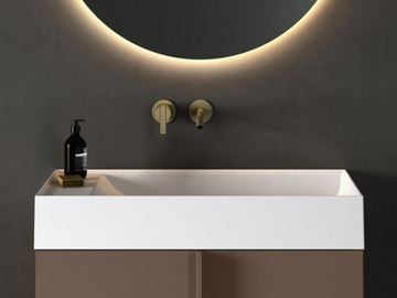 PARAL - Countertop rectangular Solid Surface washbasin by INBANI