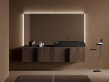 PARAL - Sectional wooden vanity unit by INBANI