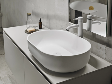 PRIME - Countertop oval Solid Surface washbasin by INBANI