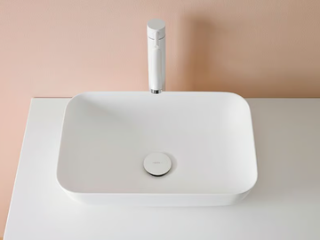 QUADRO - Countertop rectangular Corian® washbasin by INBANI