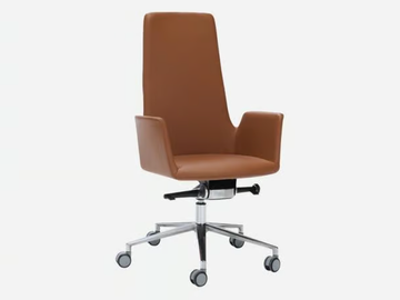 ALTEA - Swivel leather office chair by INCLASS