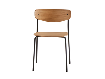 LEA - Stackable wood veneer chair open back by INCLASS