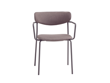 LEA - Upholstered stackable fabric chair with armrests by INCLASS