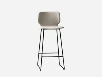 NIM - Sled base fabric stool with footrest by INCLASS