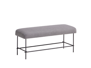 NUC - Upholstered fabric and metal bench by INCLASS