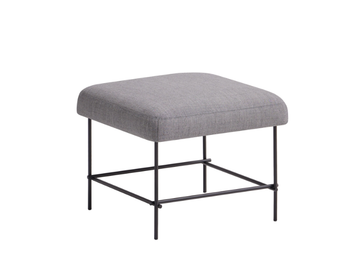 NUC - Upholstered square fabric and metal pouf by INCLASS