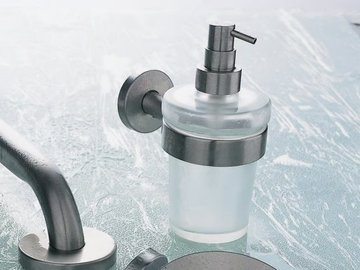 INOX - Wall-mounted satin glass Bathroom soap dispenser by INDA®
