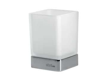 LEA - Countertop satin glass toothbrush holder by INDA®