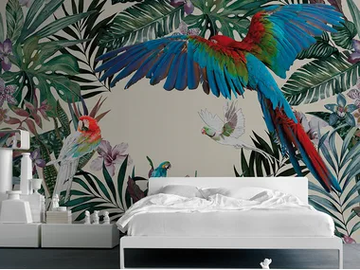 PARROTS - Tropical wallpaper by Inkiostro Bianco