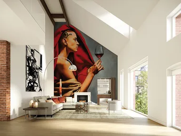 WINE TASTING - Panoramic wallpaper by Inkiostro Bianco