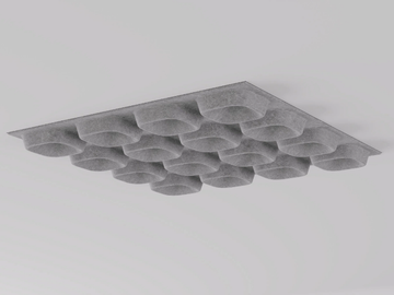 PYRYMYD LFO - Recycled material acoustic panel / lamp by Intra lighting