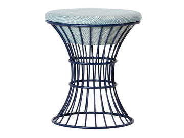 BOLONIA - Low steel garden stool with integrated cushion by ISIMAR