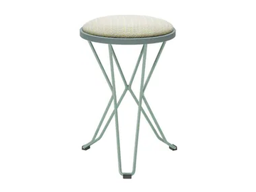 CAPRI - Low steel stool with integrated cushion by ISIMAR