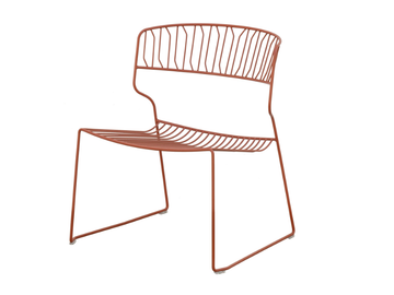 MARTINI - Garden stackable powder coated steel easy chair by ISIMAR