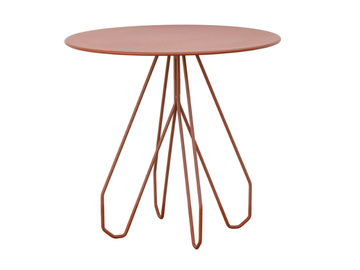 MARTINI - Round powder coated steel garden table by ISIMAR