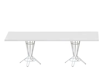 NOSTRUM - Rectangular steel garden table by ISIMAR