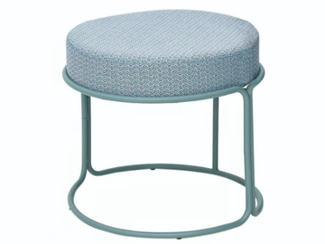 PARADISO - Low upholstered powder coated steel stool by ISIMAR