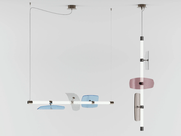 AXI - LED suspension lamp in metal and glass by Italamp