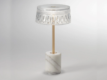 ESTER - Handmade crystal table lamp with dimmer by Italamp