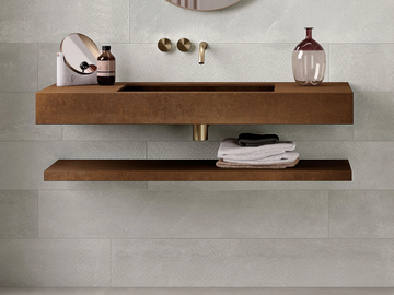 CUT - Porcelain stoneware bathroom wall shelf by Italgraniti