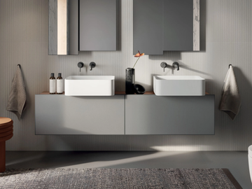 PIANO.180 - Wall-mounted vanity unit by Italgraniti
