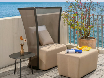 BOLERO 91227 - High-back fabric garden armchair by IVINI