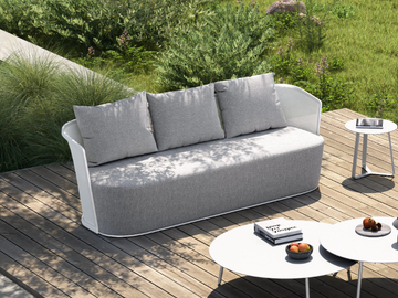 BOLERO 91229E - 3 seater fabric garden sofa by IVINI