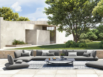 OZE - Modular Sunbrella® fabric garden sofa by IVINI