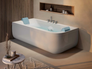 AQUASOUL DOUBLE - Hydromassage rectangular bathtub with chromotherapy by Jacuzzi®