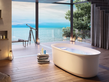 ARGA® - Freestanding Swirlpool® acrylic bathtub by Jacuzzi®