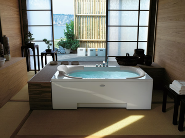 J-SHA MI - Built-in hydromassage rectangular bathtub by Jacuzzi®
