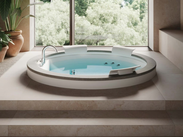 NOVA - Built-in hydromassage round bathtub by Jacuzzi®