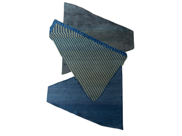 TRIBHUJH LES-6005 Blue Berry/Blue Lake - Handmade rug with geometric shapes by Jaipur Rugs