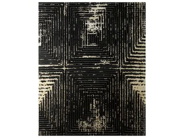 UVENUTI LRB-1592 Ebony/Marigold - Rectangular handmade rug by Jaipur Rugs