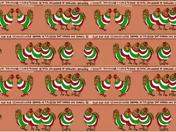 GALLINE ITALIANE - 50s style nonwoven wallpaper by Jannelli&Volpi