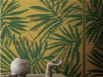 IKENOBO - Juncus wallpaper with floral pattern by Jannelli&Volpi