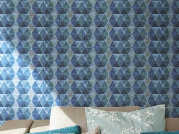 KOBE - Geometric natural fibre wallpaper by Jannelli&Volpi