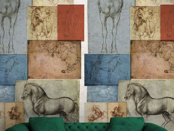 STUDI EQUESTRI - Nonwoven wallpaper by Jannelli&Volpi