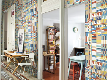 TIÉBÉLÉ - Geometric nonwoven wallpaper by Jannelli&Volpi