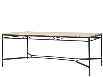 AMALFI GRANDE X - Rectangular resin and stainless steel dining table by JANUS et Cie