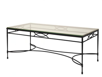 AMALFI - Rectangular Glass and Stainless Steel cocktail table by JANUS et Cie