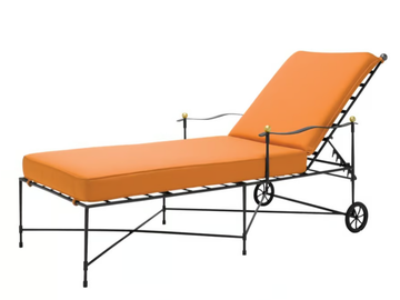 AMALFI - Stainless steel sun lounger with armrests by JANUS et Cie