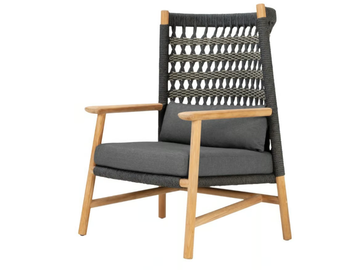 ANATRA - High-back olefin rope armchair by JANUS et Cie