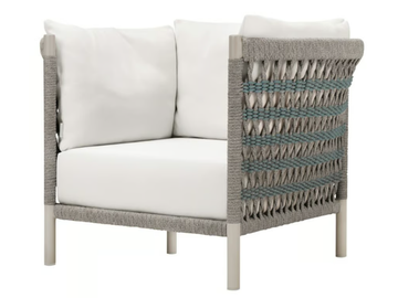 ANATRA - Olefin rope armchair with armrests by JANUS et Cie