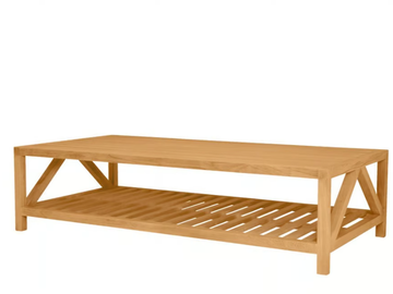 ARBOR GRANDE - Rectangular teak coffee table by JANUS et Cie