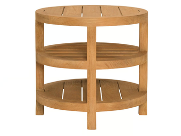 ARBOR - Round teak side table by JANUS et Cie