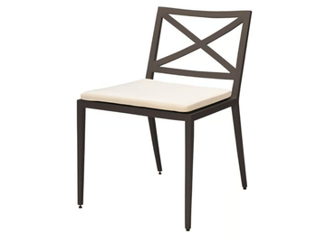 AZIMUTH CROSS - Powder coated aluminium chair by JANUS et Cie