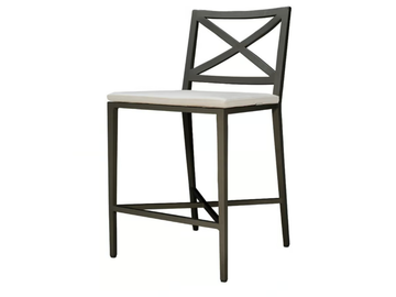 AZIMUTH CROSS - Powder coated aluminium stool by JANUS et Cie