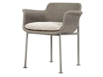 GINA - Polyolefin yarn rope chair with armrests by JANUS et Cie
