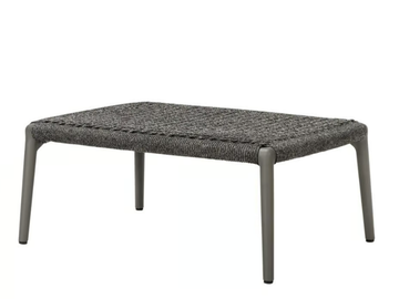 KNOT - Olefin rope and aluminium footstool by JANUS et Cie